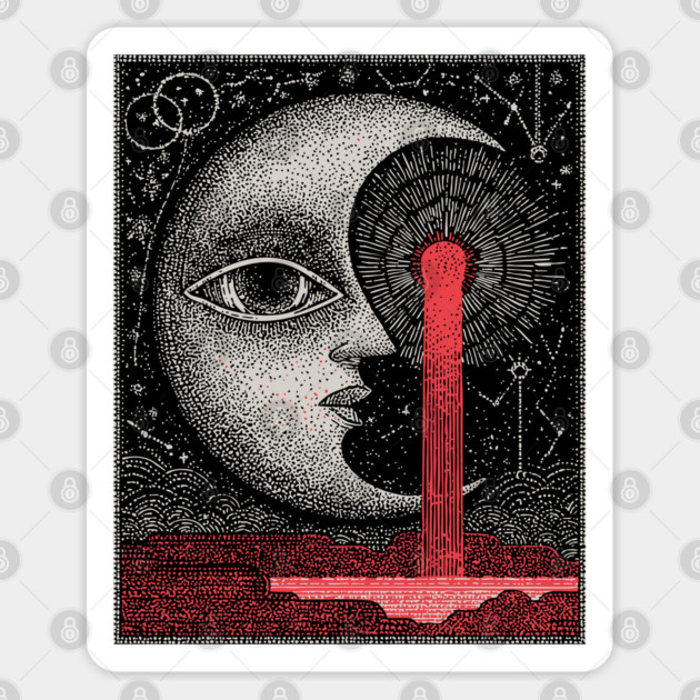 Melancholy of the Weeping Moon Sticker by TuncGK