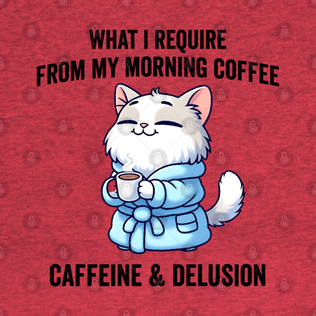 What I Require From My Morning Coffee Sarcastic Cat by Luxinda