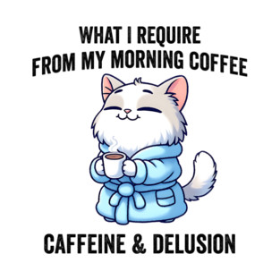 What I Require From My Morning Coffee Sarcastic Cat T-Shirt