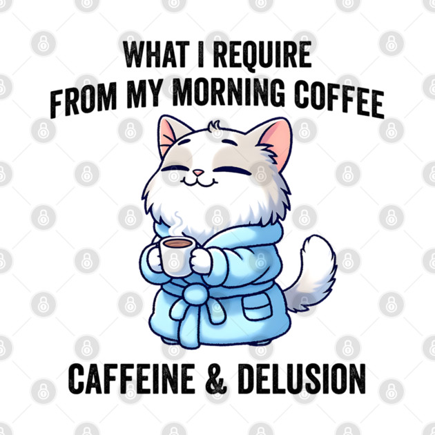 What I Require From My Morning Coffee Sarcastic Cat by Luxinda