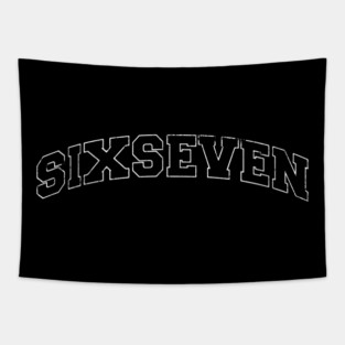 Six Seven, fun collegiate look, 6 7 meme Tapestry