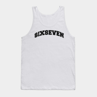 Six Seven, Fun Collegiate Look, 6 7 Meme Tank Top