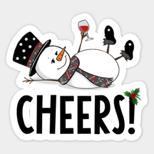 Chillin’ Snowman – Funny Christmas Holiday Vibes Sticker