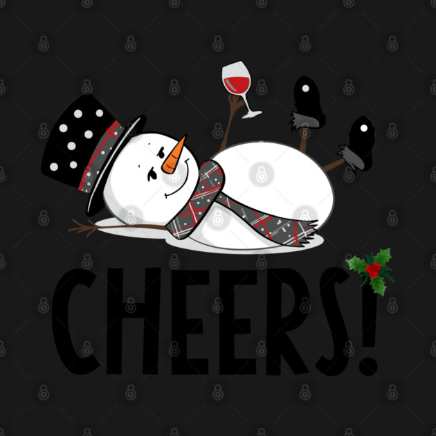 Chillin’ Snowman – Funny Christmas Holiday Vibes by JessArty
