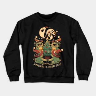 Summoning The Holiday Spirit Frogs Crewneck Sweatshirt
