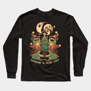 Summoning The Holiday Spirit Frogs Long Sleeve T-Shirt