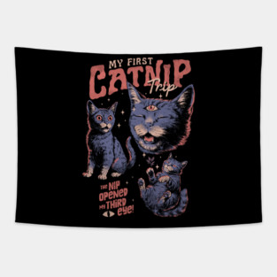 My First Catnip Trip Tapestry
