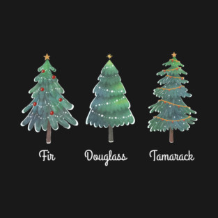 Funny Subtle FDT Christmas Tree Fir Douglass Tamarack Anti Trump Holiday Resist Fascism T-Shirt