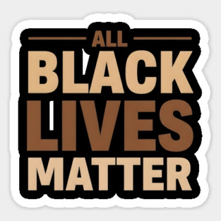 All Black Lives Matter - Essential Bold Typography Design Magnet