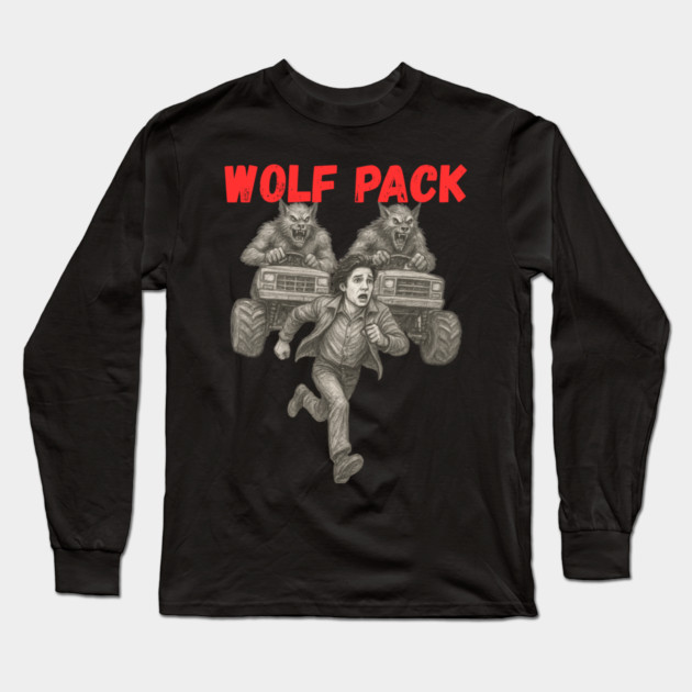 Wolf Pack Monster Trucks Long Sleeve T-Shirt by Jim and Them