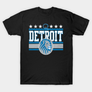 Detroit Football – Blue Pride Star Helmet T-Shirt