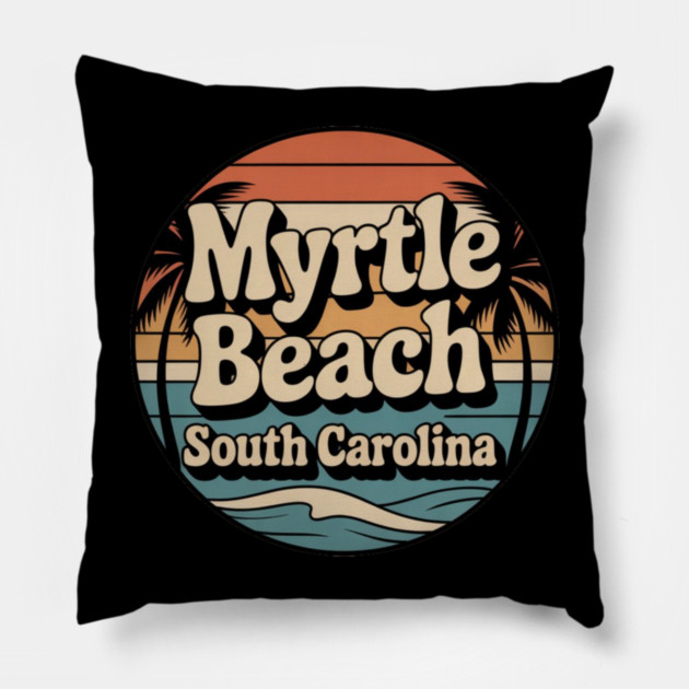 Myrtle beach south Carolina Pillow by Pixel Threads 