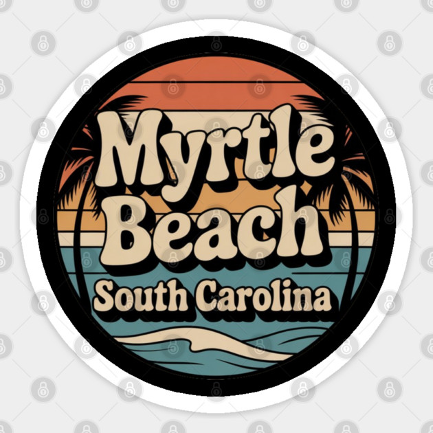 Myrtle beach south Carolina Sticker by Pixel Threads 