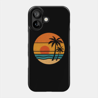 Summer Vacation Sunset Beach Palm Tree for Men and Women Phone Case