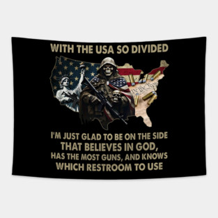 Divided USA - Political Protest Gift Tapestry
