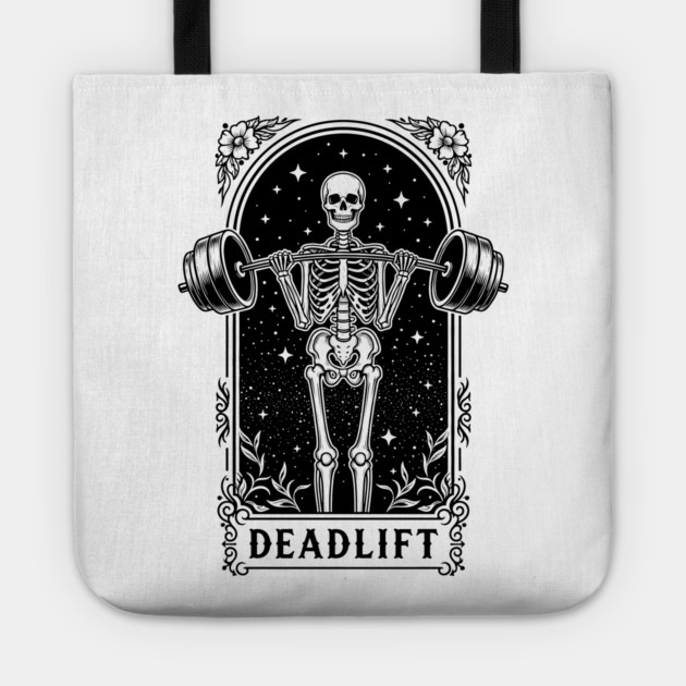 Deadlift Skeleton Gym Tote by enrynz