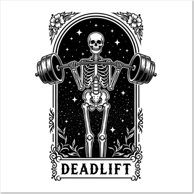 Deadlift Skeleton Gym Wall Art by enrynz