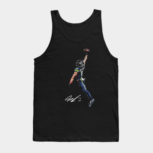 Jaxon Smith-Njigba Posterized Tank Top by white_snowy_photography