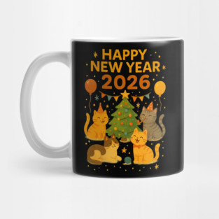 HAPPY NEW YEAR 2026, CAT NEW YEAR, CATMAS NEW YEAR Mug