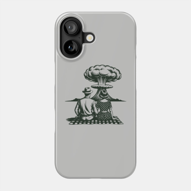 Atomic Picnic – Retro Romance at the End of the World Phone Case by Cosmo Gazoo