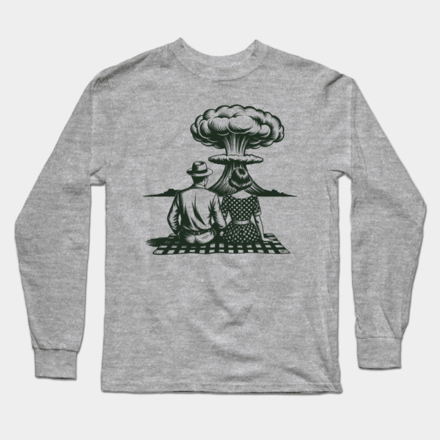 Atomic Picnic – Retro Romance at the End of the World Long Sleeve T-Shirt by Cosmo Gazoo