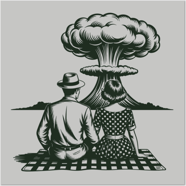 Atomic Picnic – Retro Romance at the End of the World Wall Art by Cosmo Gazoo