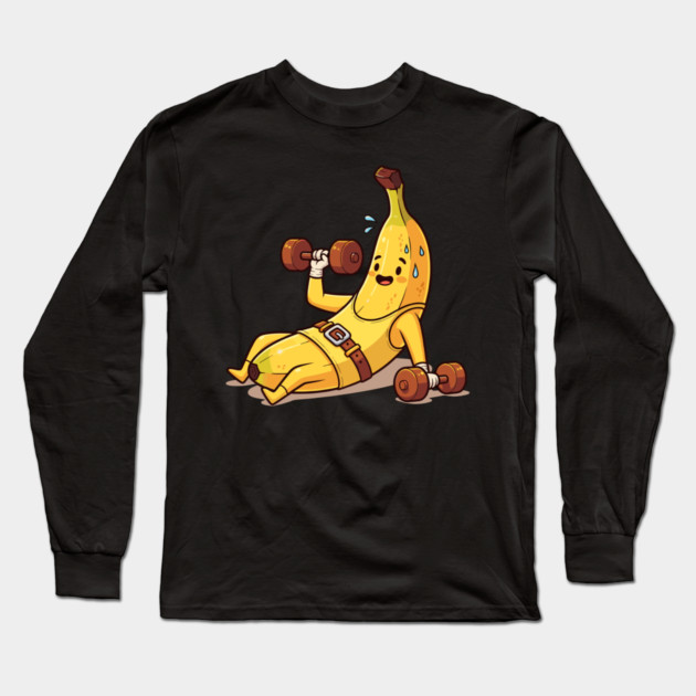 Sweaty Banana Gym Long Sleeve T-Shirt by enrynz
