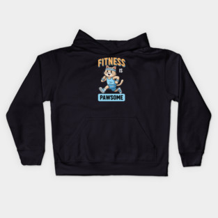 Fitness is Pawsome Kids Hoodie