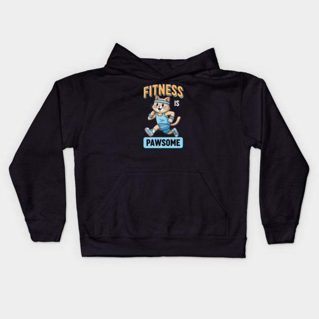 Fitness is Pawsome Kids Hoodie by enrynz
