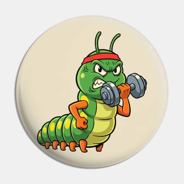 Caterpillar Fitness Pin by enrynz
