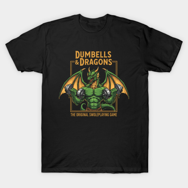 Dumbells and Dragons T-Shirt by enrynz