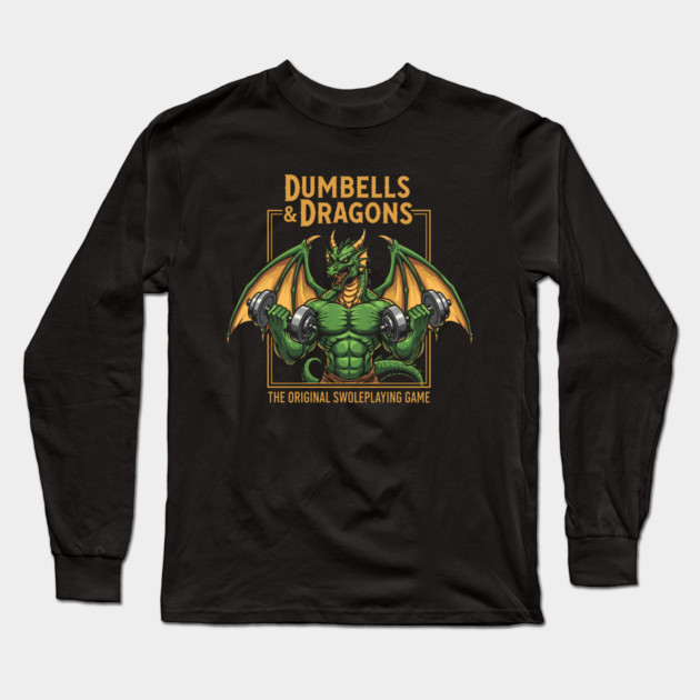 Dumbells and Dragons Long Sleeve T-Shirt by enrynz