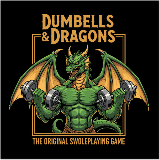 Dumbells and Dragons Wall Art by enrynz
