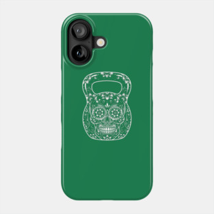 Sugar Skull Fitness Kettlebell Phone Case