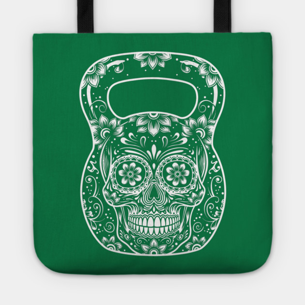 Sugar Skull Fitness Kettlebell Tote by enrynz