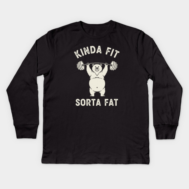 Kinda fit, Sorta Fat Kids Long Sleeve T-Shirt by enrynz