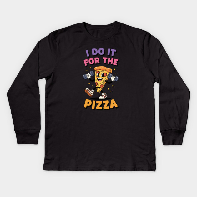 I do it for the pizza Kids Long Sleeve T-Shirt by enrynz