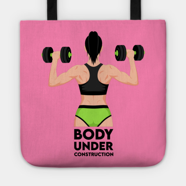 Body Under Construction Tote by enrynz