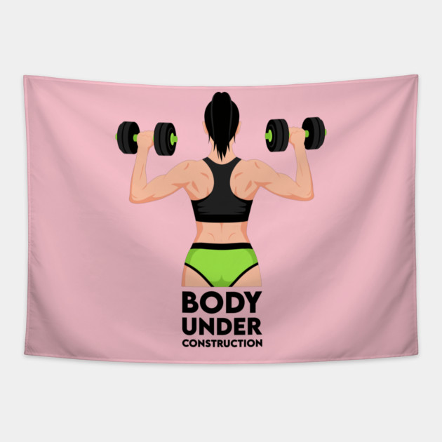 Body Under Construction Tapestry by enrynz