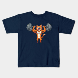 Purrfect Gym Cat Kids T-Shirt