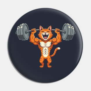 Purrfect Gym Cat Pin