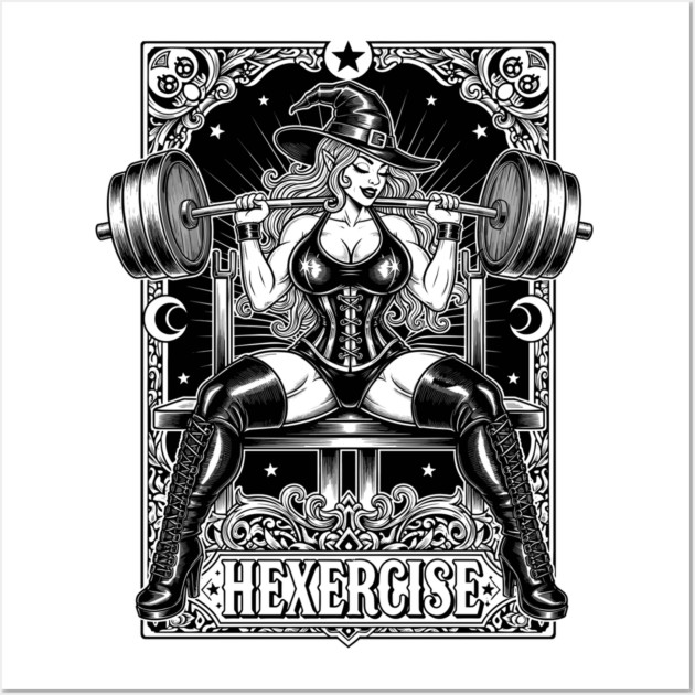 Hexercise Witch Fitness Wall Art by enrynz