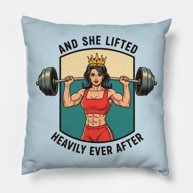 And She Lifted Happily Ever After Pillow by enrynz