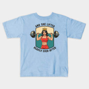 And She Lifted Happily Ever After Kids T-Shirt