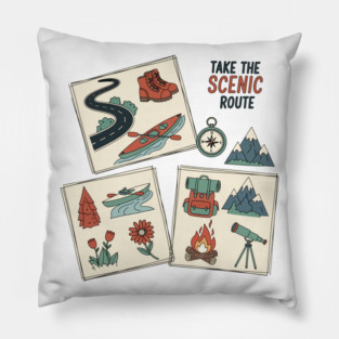 Take the scenic route Pillow