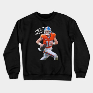 Bo Nix Denver Broncos  Football Crewneck Sweatshirt