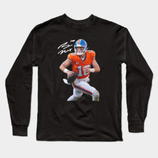 Bo Nix Denver Broncos  Football Long Sleeve T-Shirt