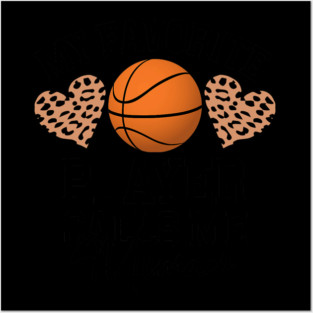 Leopard Heart My Favorite Player Calls Me Memaw Basketball Posters and Art