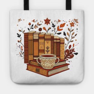 Vintage Books & Espresso Vibes Tote