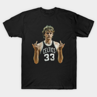 larry bird MIDDLE FINGER Retro T-Shirt